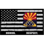  Honor & Respect Decal  3"X5"